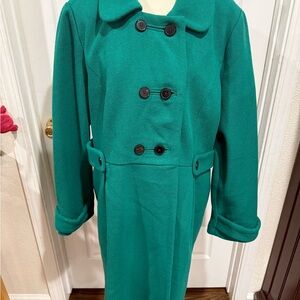 Old Navy Teal Double-Breasted Trench Coat